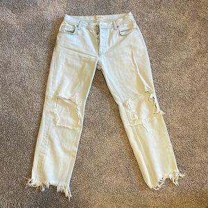 We The Free ripped low rise jeans